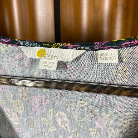 Boden Jersey Midi Tea Dress Chatsworth Green, Lotus Petal - Size 16/18 Regular - Picture 7 of 13